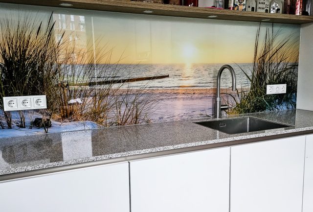 Keuken spatwand met fotoprint natuur in oosterhout